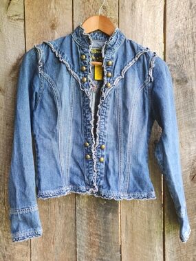 Star Jeans Blue Jean Jacket Women's Small Denim Y2K Style